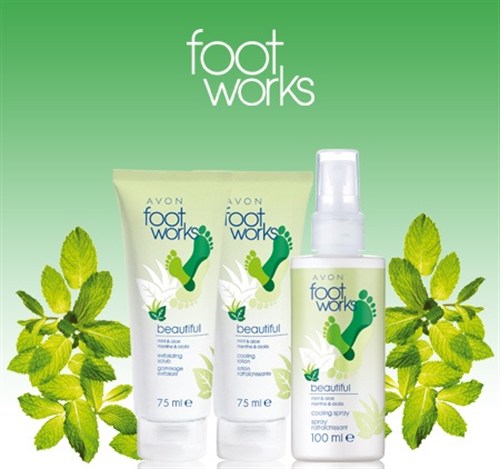 AVON Footworks продукти за стъпала с мента и алое